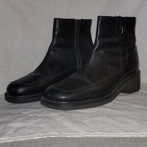 Dr. Martens 9278 Unisex Black Leather Zip Ankle Boots UK Sz 7 Vintage Y2K Chunky